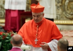 Cardinal Konrad Krajewski during a consistory in St. Peter's Basilica at the Vatican, June 28, 2018.