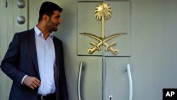 Officials leave Saudi Arabia consulate in Istanbul, Oct. 7, 2018. A friend of a Saudi journalist who went missing in Istanbul says officials told him to "make your funeral preparations" as the Washington Post contributor "was killed" at the Saudi Consulate in Istanbul.