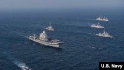 美日澳印2020年马拉巴尔联合军演(美国海军照片）