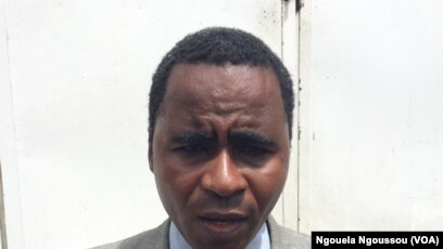 L'activiste des droits humains Armel Malela à Brazzaville, le 11 avril 2018. (VOA/Ngouela Ngoussou)