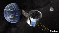 TESS, the Transiting Exoplanet Survey Satellite, is shown in this conceptual illustration obtained by Reuters on March 28, 2018. 