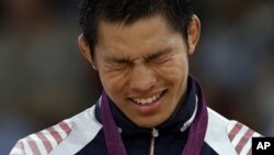31일 런던 올림픽 남자 유도 81kg 급에서 우승한 한국의 김재범 선수.