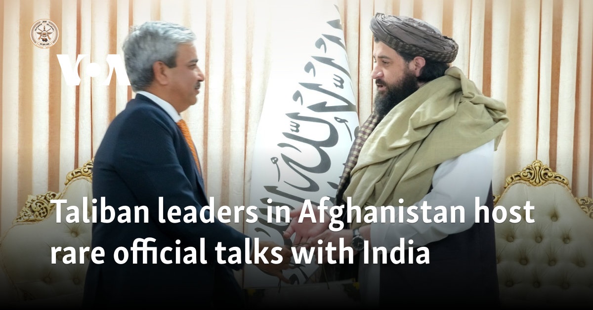 Taliban leaders in Afghanistan host rare official talks with India