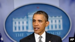 4月16日奥巴马总统在白宫布雷迪新闻简报室就波士顿马拉松赛爆炸案发表讲话