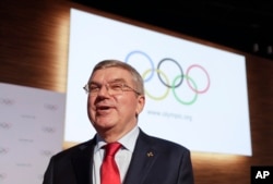 International Olympic Committee President Thomas Bach smiles at the end of the 133rd IOC session in Buenos Aires, Argentina, Oct. 9, 2018.