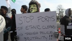 Thousands took part in the march down Pennsylvania Avenue toward the Capitol in Washington, Dec. 13, 2014.