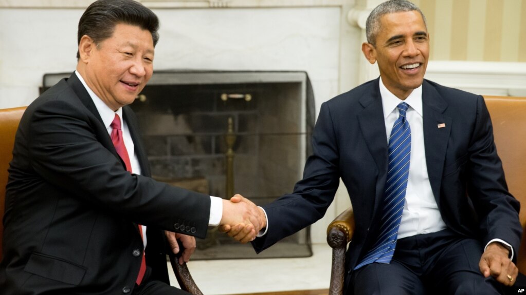 Chủ tịch Trung Quốc Tập Cận Bình và Tổng thống Obama tại Nhà Trắng ngày 25 tháng Chín năm 2015. 