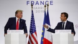 Macron et Trump face aux journalistes