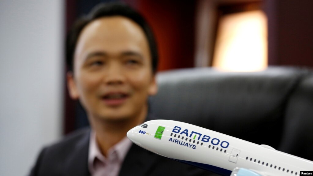 Chủ tịch Bamboo Airways Trịnh Văn Quyết (ảnh tư liệu ngày 19/11/ 2018).