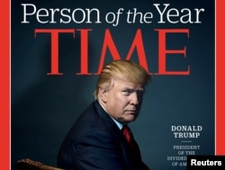 U.S. President-elect Donald Trump appears on the cover of Time Magazine after being named its person of the year.