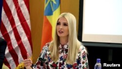 White House Advisor Ivanka Trump attends the African Women's Economic Empowerment Dialogue meeting at the United Nations Economic Commission for Africa (UNECA) headquarters, as part of her four-day trip to Africa to promote a global women's initiative in 