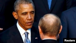 Russian President Vladimir Putin and U.S. President Barack Obama 