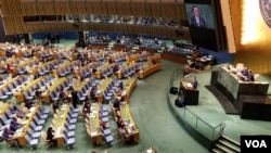 리용호 북한 외무상이 지난 29일 유엔총회에서 연설을 하고 있다.