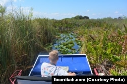 The easiest way to get around the Everglades is by airboat.