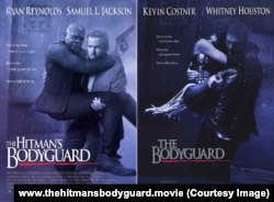 เล่นแรง! โปสเตอร์ภาพยนตร์ The Hitman's Bodyguard ล้อเลียนโปสเตอร์ภาพยนตร์เรื่อง The Bodyguard ที่โด่งดังในอดีต