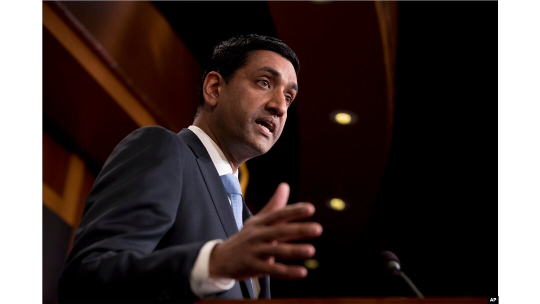 Rep. Ro Khanna, D-Calif., speaks at a news conference on Capitol Hill in Washington, Jan. 30, 2019, on a reintroduction of a resolution to end U.S. support for the Saudi-led war in Yemen.