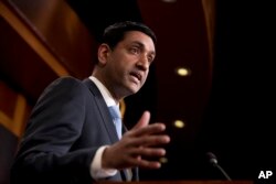 Rep. Ro Khanna, D-Calif., speaks at a news conference on Capitol Hill in Washington, Jan. 30, 2019, on a reintroduction of a resolution to end U.S. support for the Saudi-led war in Yemen.
