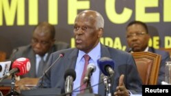 FILE - Angolan President and MPLA leader, Jose Eduardo dos Santos attends a party central committee at a meeting in Luanda, Angola, Dec. 2 ,2016. 