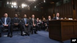 Former FBI director James Comey testifies before the Senate Select Committee on Intelligence, on Capitol Hill in Washington, June 8, 2017. 