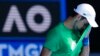 Defending men's champion Novak Djokovic of Serbia practices on Margaret Court Arena ahead of the Australian Open tennis championship in Melbourne, Australia, Jan. 13, 2022. 