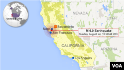 Earthquake Near Napa, California (CLICK TO ENLARGE)