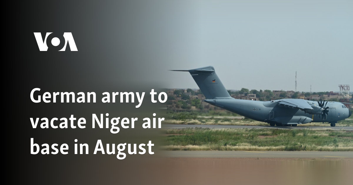 German army to vacate Niger air base in August