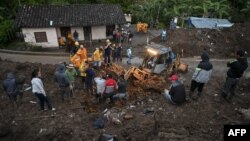 La avalancha se produjo en zona rural del municipio de Rosas, en el departamento del Cauca, en la Cordillera Occidental de los Andes colombianos.