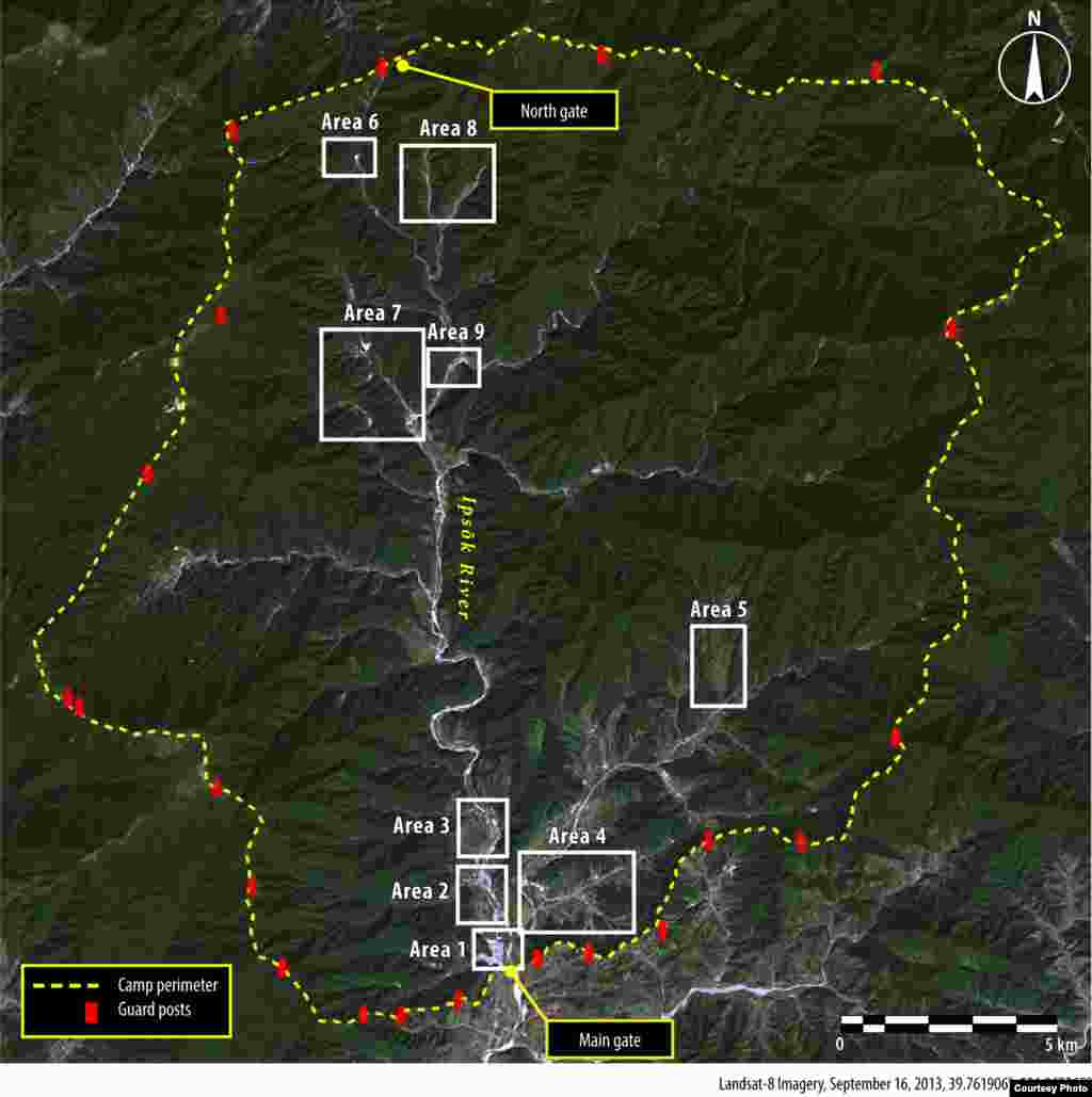 An aerial view of Camp 15 in North Korea, Sept. 16, 2013. (Amnesty International/DigitalGlobe)