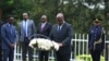 Félix Tshisekedi devant le mémorial du génocide en marge d'une visite au Rwanda, le 25 mars 2019. (Twitter/Kigali memorial genocide)