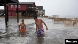 阿瑟”颶風7月3日在美國北卡羅來納州造成水災