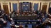 Sidang pemakzulan kedua mantan Presiden Donald Trump di Senat AS, Capitol Hill, hari Selasa (9/2). 