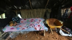 A makeshift camp is seen inside a mineral washing area of an illegal mine in Buritica, Colombia, on April 20, 2021. REUTERS/Luisa Gonzalez