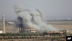 Jet-jet Israel menembakkan misil terhadap target-target di dekat Damaskus pada 30 Desember, menewaskan seorang tentara Suriah dan mencederai tiga lainnya, dalam ilustrasi. (Foto: AP/Ariel Schalit)