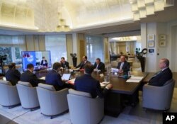 Президент Туреччини Реджеп Таїп Ердоган під час телеконференції з лідерами G20