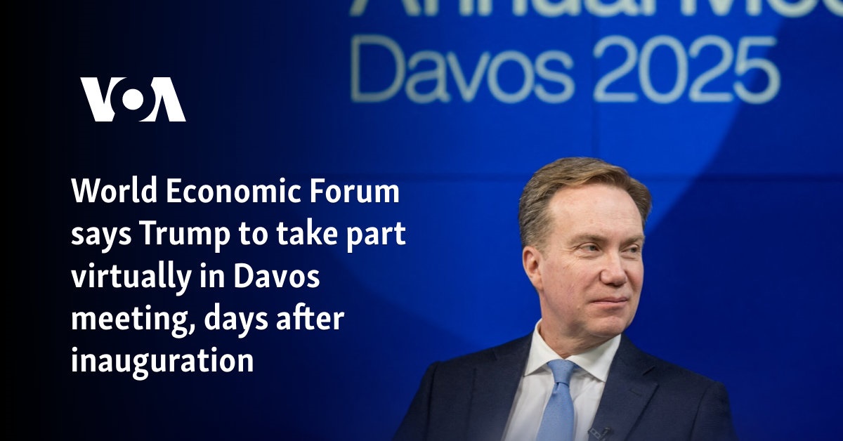 World Economic Forum says Trump to take part virtually in Davos meeting, days after inauguration