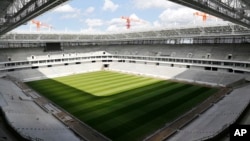 俄羅斯加里寧格勒的世界杯足球體育場(資料照片)