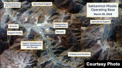 지난 3월 민간 위성업체 '디지털글로브'가 촬영한 북한 삭간몰 미사일 기지 위성사진이 미국 전략국제문제연구소(CSIS) 보고서를 통해 공개됐다.