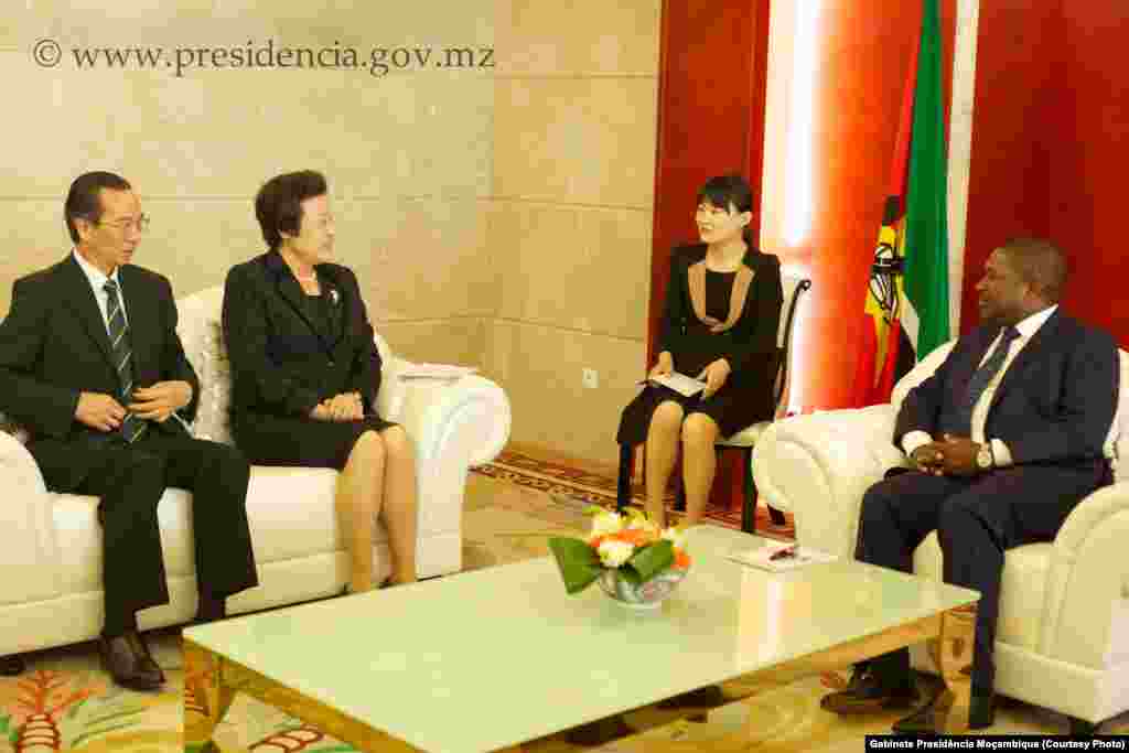 Presidente Filipe Nyusi em audiência com a Ministra da Justiça da China