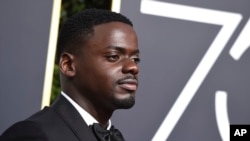 Daniel Kaluuya arrives at the 75th annual Golden Globe Awards on Sunday, Jan. 7, 2018, in Beverly Hills, Calif. (Photo by Jordan Strauss/Invision/AP)