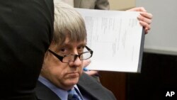 FILE - David Turpin appears in court in Riverside, Calif., Feb. 23, 2018.