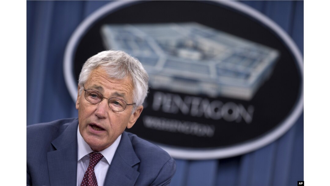 Defense Secretary Chuck Hagel speaks during a news conference at the Pentagon, July 31, 2013.
