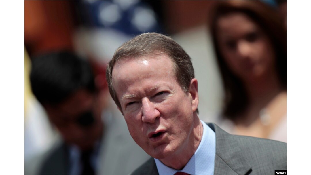 FILE - U.S. Assistant Secretary of State for International Narcotics and Law Enforcement Affairs William Brownfield speaks during a visit to Mixco, 20 km (12 miles) from Guatemala City, March 27, 2012.