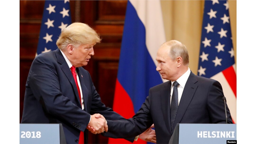 Predsednici SAD i Rusije, Donald Tramp i Vladimir Putin na samitu i Helsinkiju 16. jula 2018.