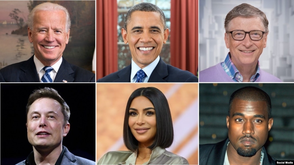 The twitter accounts of Joe Biden, Barack Obama, Bill Gates, Elon Musk, Kayne West and Kim Kardashian were among several that were hacked on July 15, 2020. 