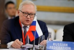 FILE - Russian Deputy Foreign Minister Sergey Ryabkov speaks at a conference on nonproliferation of nuclear weapons in Beijing, Jan. 30, 2019.