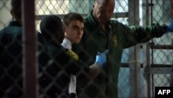 This video screen grab image shows shooting suspect Nikolas Cruz on Feb. 15, 2018 at Broward County Jail in Ft. Lauderdale, Florida.