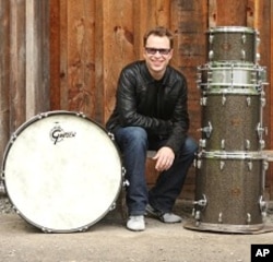 Stanton Moore sits with his drums