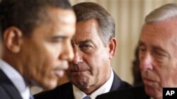 Predsjednik Obama, republikanski lider u Kongresu Boehner, i senatski lider Hoyer