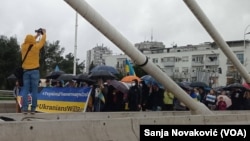 Protest podrške Ukrajini na ulicama Podgorice 