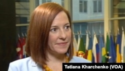 Selon Jen Psaki, les séparatistes ukrainiens
constituent une menace directe pour "l'ordre mondial moderne" (Photo T. Kharchenko, VOA)